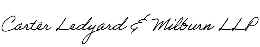 Carter Ledyard Milburn LLP signature